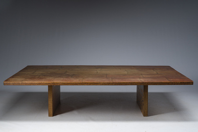 Table &agrave; opium en bambou et bois dur, Chine, 20&egrave;me si&egrave;cle