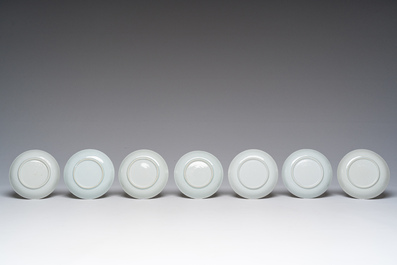 An extensive Chinese partly gilt 'butterfly' tea set, Qianlong