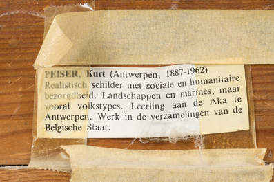 Kurt Peiser (1887-1962): 'Temp&ecirc;te' (storm), olie op doek