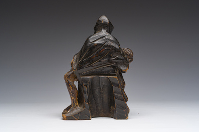 Pi&eacute;ta en bois sculpt&eacute; et patin&eacute;, Espagne, fin du 18&egrave;me si&egrave;cle