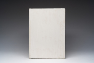 Florence Regnier-Barral (1946): 'La chaise longue', uit de reeks 'S&eacute;rie des Lieux', maquette in gemengde techniek, gedateerd 1978