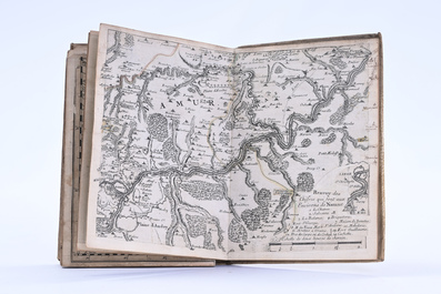 Album de cartes composites &agrave; l'usage des voyageurs, reliure en cuir de veau, e.a. de Wit, Visscher, Frickx, 18&egrave;me si&egrave;cle