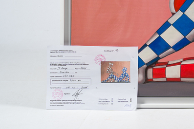 Ian Gage (1946): Love in blue, red and white, oil on canvas