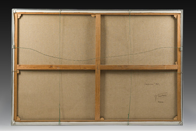 Georges Vaxelaire (1948-2019): 'Composition 747', oil on canvas, dated (19)74