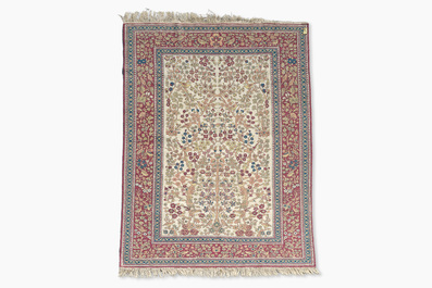 A Turkish 'tree of life' rug, wool on cotton, 20th C.