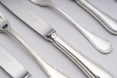 M&eacute;nag&egrave;re de 116 pi&egrave;ces dans la cassette d'origine, Christofle, France, 20&egrave;me si&egrave;cle