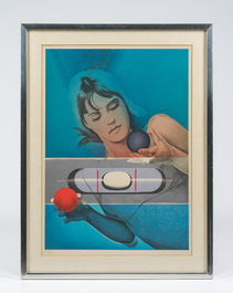 Pol Mara (1920-1998): En &eacute;quilibre sur l'&eacute;quilibre, lithographie en couleurs, &eacute;d. 241/325, dat&eacute; (1971)