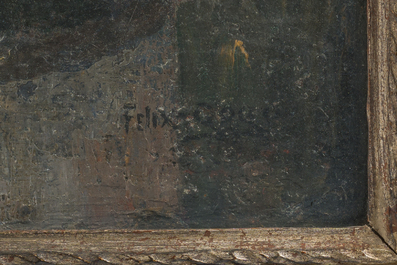 F&eacute;lix Gogo (1872-1953): Nature morte au vase de fleurs, huile sur toile