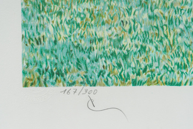 Ren&eacute; Magritte (1898-1967, naar): 'Le blanc-seing', kleurenlithografie, ed. 167/300, gedateerd 2003