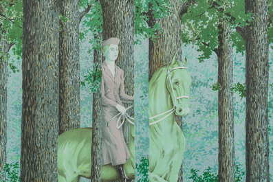 Ren&eacute; Magritte (1898-1967, naar): 'Le blanc-seing', kleurenlithografie, ed. 167/300, gedateerd 2003