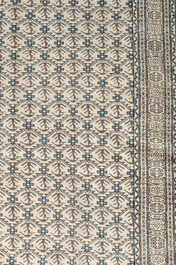 A Turkmen rug with geometric design, wool on cotton, 20th C.