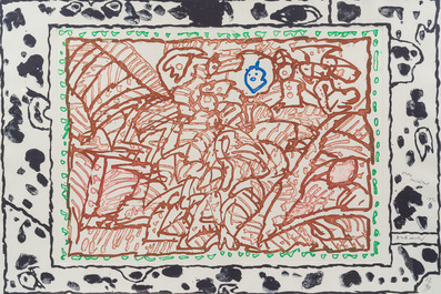 Pierre Alechinsky (1927): 'Ordre min&eacute;ral', etching and aquatint, ed. 78/99, dated 1980