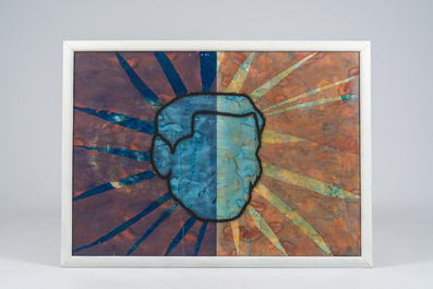 Ibrahim Miranda Ramos (1969): Silhouette of a man, watercolour on paper, dated (19)91