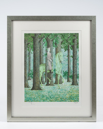 Ren&eacute; Magritte (1898-1967, naar): 'Le blanc-seing', kleurenlithografie, ed. 167/300, gedateerd 2003