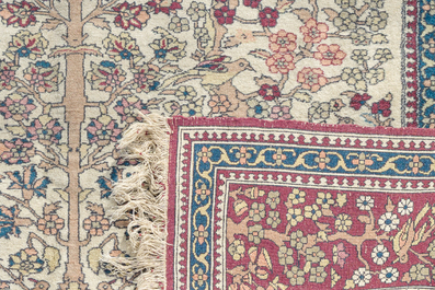 A Turkish 'tree of life' rug, wool on cotton, 20th C.