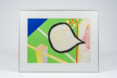 Roger Raveel (1921-2013): 'Voetbalveld', s&eacute;rigraphie en couleurs, &eacute;d. 4/75, (1968)