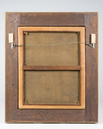 Cornelis Gerritsz. Decker (1615-1678, attribu&eacute; &agrave;): Paysage fluvial anim&eacute; avec une ferme sur la rive, huile sur toile, 17&egrave;me si&egrave;cle