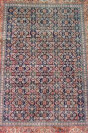 A Persian Tabriz rug with floral design, wool on cotton, 20th C.