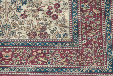 A Turkish 'tree of life' rug, wool on cotton, 20th C.