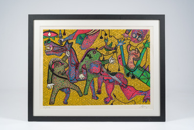 Enrico Baj (1924-2003): 'Particolare di Guernica', s&eacute;rigraphie en couleurs, &eacute;d. 13/250, (1973)