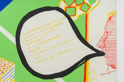 Roger Raveel (1921-2013): 'Voetbalveld', s&eacute;rigraphie en couleurs, &eacute;d. 4/75, (1968)