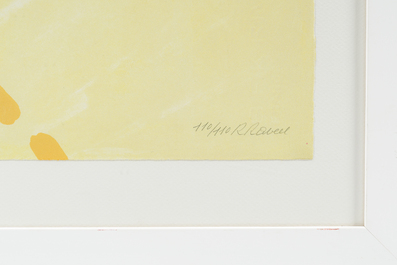 Roger Raveel (1921-2013): 'De schilderijenoptocht van 1978 te Machelen aan de Leie', lithograph in colours, ed. 110/110, (1979)