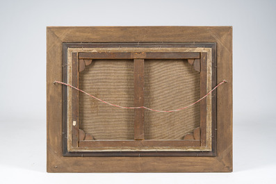 Cesar De Cock (1823-1904): Paysage en Gournay, huile sur toile, dat&eacute; 1863