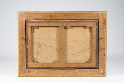 &Eacute;cole romaine: Nature morte aux fruits, huile sur toile, fin du 17&egrave;me si&egrave;cle