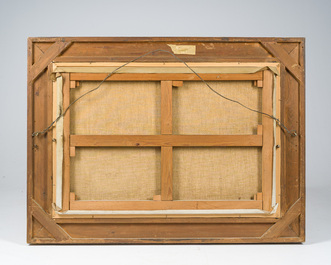 Frans Coppens (1895-1975) : Paysage d'hiver enneig&eacute;, huile sur toile