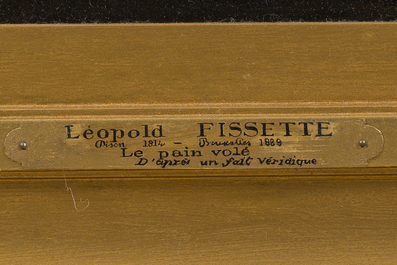 Leopold Fissette (1814-1889): 'Le pain vol&eacute;', huile sur toile, Li&egrave;ge, dat&eacute; 1869