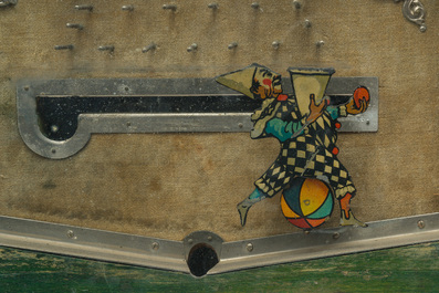 Machine &agrave; sous 'Bajazzo' &agrave; l'arlequin en bois, probablement Jentzsch &amp; Meerz, Allemagne, early 20th C.