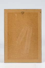 Mon van Genechten (Fang Hsi Sheng, Geel, 1903-1974): Paysage anim&eacute; avec une cascade, encre et couleurs sur soie