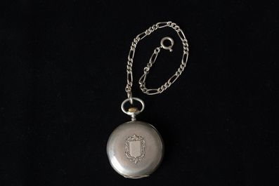 A Swiss silver Omega pocket watch, 900/000, serial number 1787087, first half 20th C.