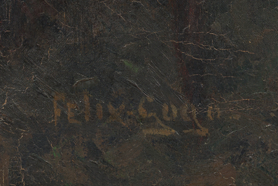 F&eacute;lix Gogo (1872-1953): 'Hollandsch interieur', olie op doek