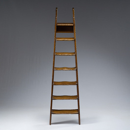 &Eacute;chelle de biblioth&egrave;que en bois, Angleterre, &eacute;poque victorienne, 19&egrave;me si&egrave;cle