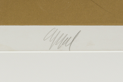 Karel Appel (1921-2006): 'Kool Luke Singing Hands/Cool Hand Luke', kleurenzeefdruk, ed. AP, (1978)