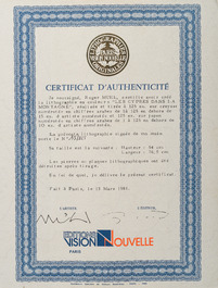 Roger M&uuml;hl (1929-2008): Trois lithographies en couleurs, &eacute;ditions diverses