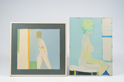 Roger M&uuml;hl (1929-2008): Trois lithographies en couleurs, &eacute;ditions diverses