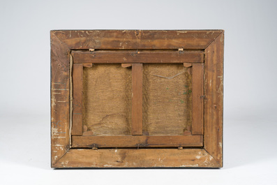 Ecole belge: Paysage au moulin, huile sur toile, fin du 19&egrave;me si&egrave;cle