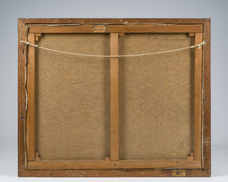 F&eacute;lix Gogo (1872-1953): 'Hollandsch interieur', olie op doek