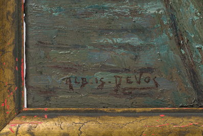 Albert Isidore Devos (1868-1950): Trois marines, huile sur board