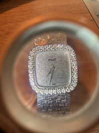 Montre bracelet Piaget en or blanc 18 carats avec diamants, 20&egrave;me si&egrave;cle