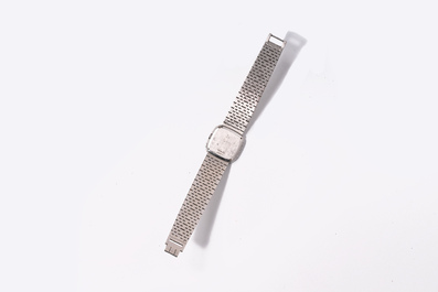 Montre bracelet Piaget en or blanc 18 carats avec diamants, 20&egrave;me si&egrave;cle