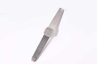 Montre bracelet Piaget en or blanc 18 carats avec diamants, 20&egrave;me si&egrave;cle