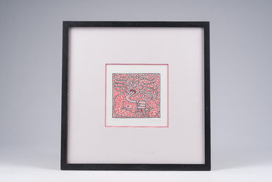 Keith Haring (1958-1990): 'Man and Medusa', s&eacute;rigraphie en couleurs, &eacute;d. A.P.