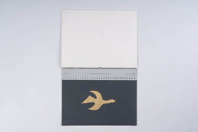 Calendrier Zanders 'Bijoux de Braque' pr&eacute;sentant douze mod&egrave;les de bijoux de Georges Braque (1883-1963), dat&eacute; 1979
