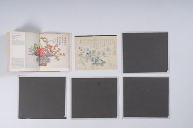 Ecole chinoise: Cinq estampes d'un album, probablement 17&egrave;me si&egrave;cle, et le livre 'Les estampes du studio des dix bambous'