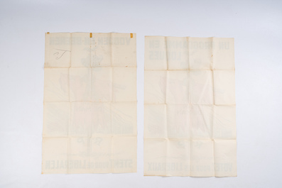 Quatre affiches &eacute;lectorales du parti lib&eacute;ral, lith. Delplace-Koch &amp; Cie, J. De Gr&egrave;ve &amp; Cie et O. De Rycker, dat&eacute; 1936