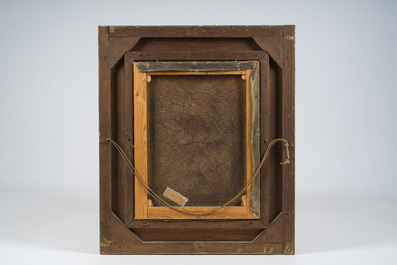 Frans De Wilde (1840-1918): Portrait d'un homme et d'une femme, huile sur toile, dat&eacute; 1873