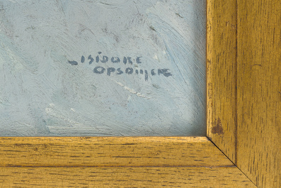 Isidore Opsomer (1878-1967): Le b&eacute;guinage de Lierre sous la neige, huile sur toile